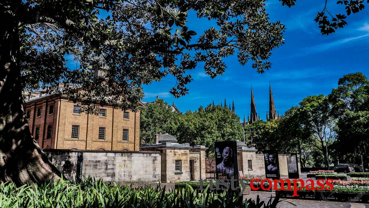 Hyde Park Barracks and the Spires at St Mary's - Sydney